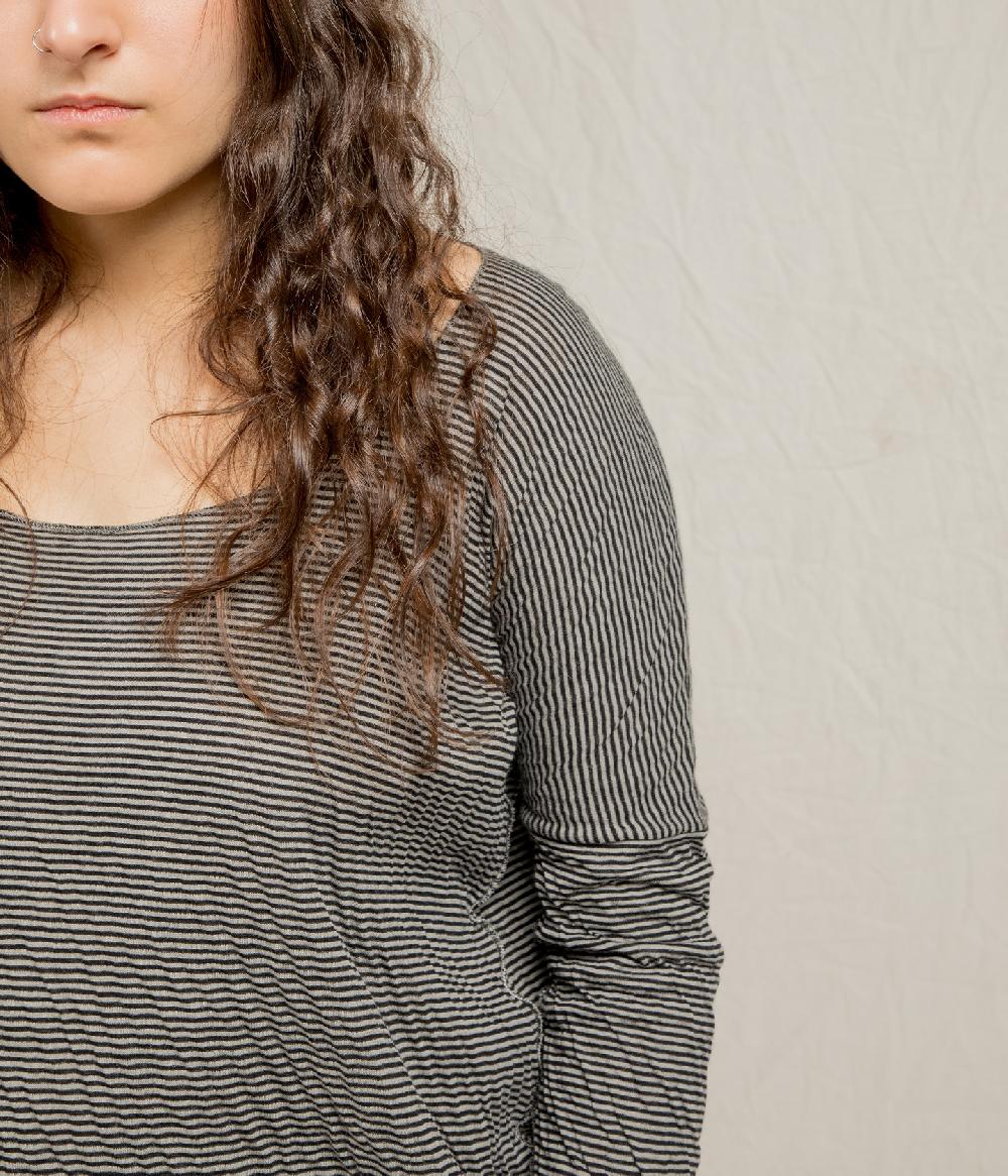 Album Di Famiglia art. 21SUP#40_165 STRIPED OVERSIZED JUMPER T Spedizione Gratuita