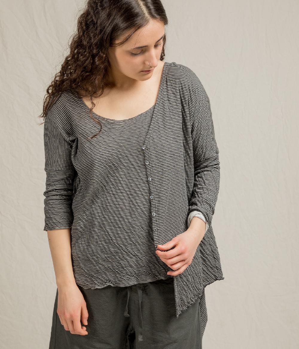 Album Di Famiglia art. 21SUP#40_165 STRIPED OVERSIZED JUMPER T Spedizione Gratuita
