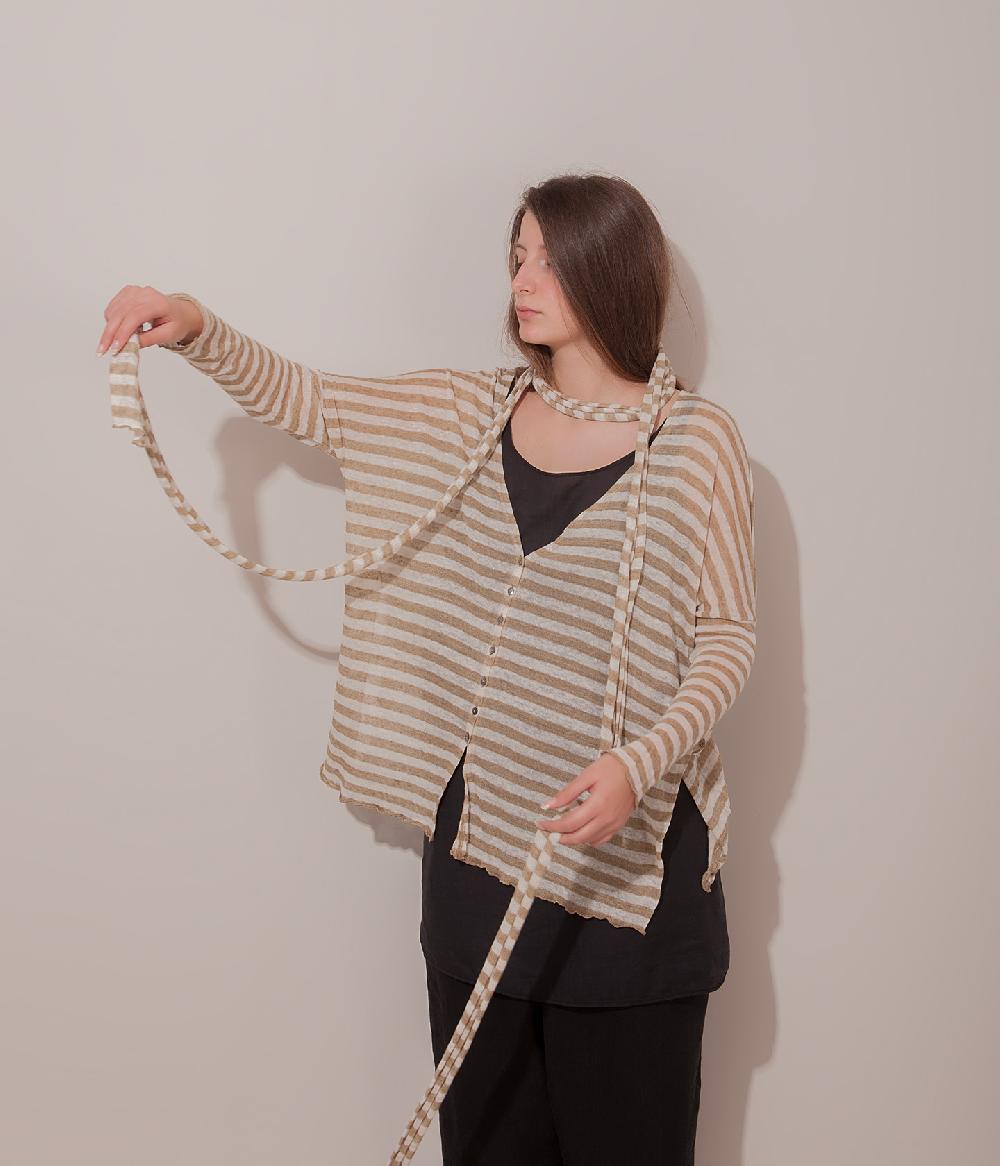 Album Di Famiglia art. 17S#94_11 STRIPED SCARF LR Pezzi Unici