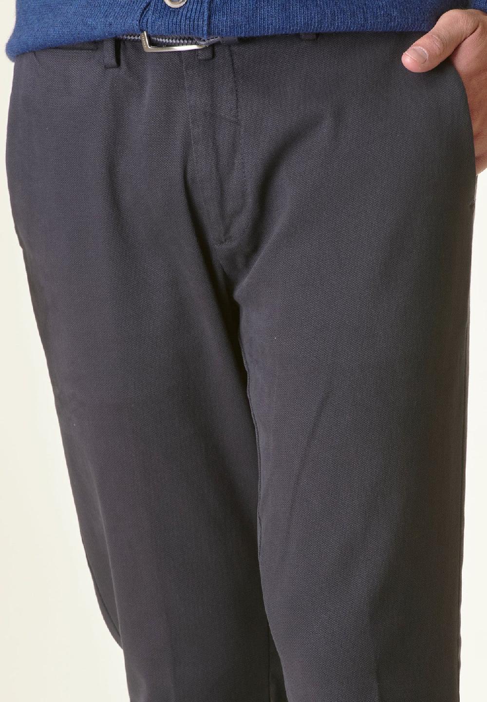 ﻿Angelico Pantalone blu navy armatura cotone slim 2025