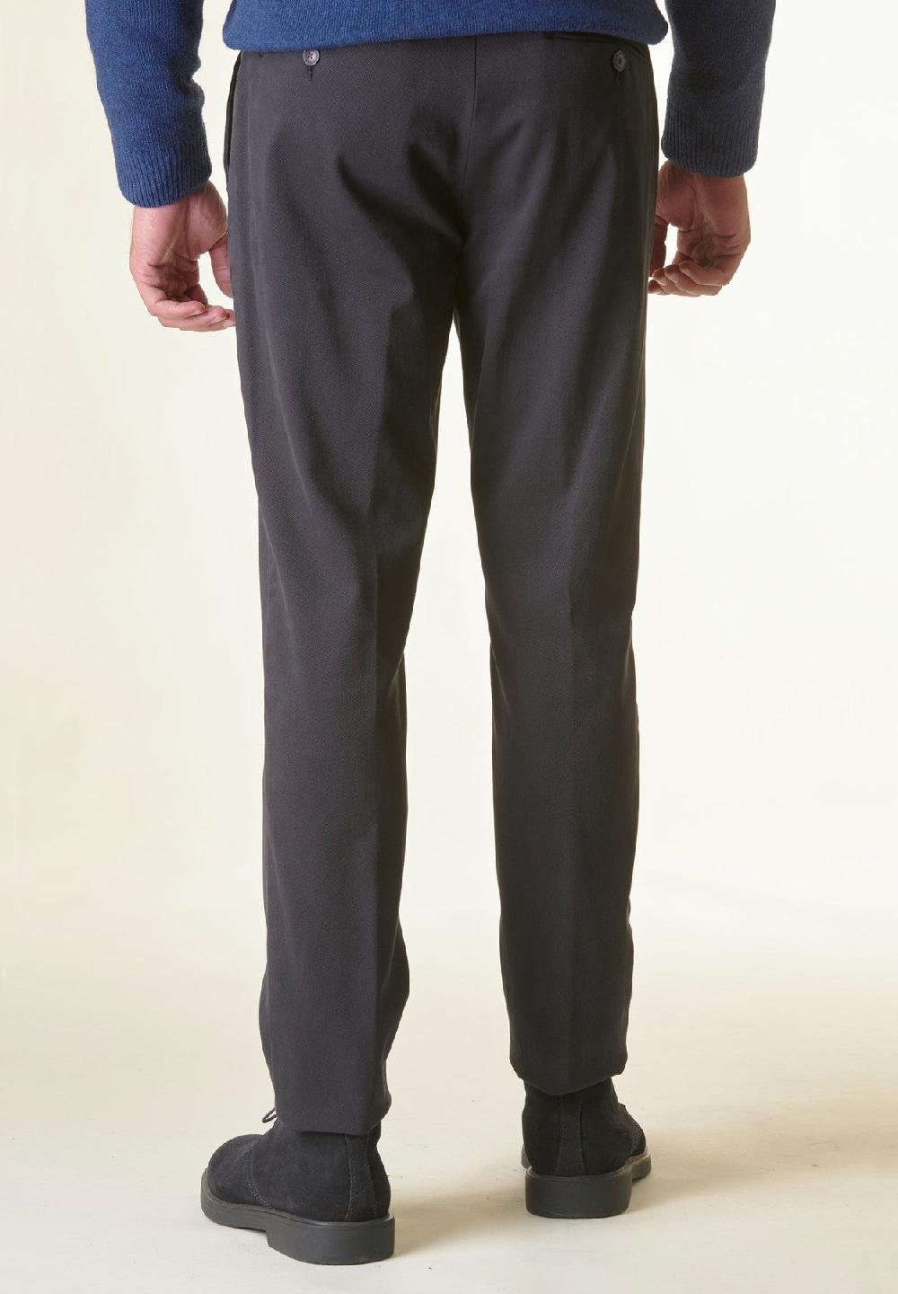 ﻿Angelico Pantalone blu navy armatura cotone slim 2025