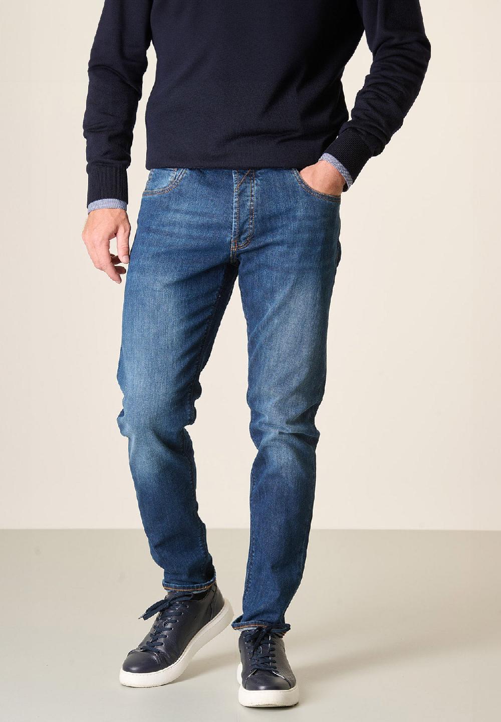 Angelico Jeans lavaggio scuro cotone stretch slim fit
