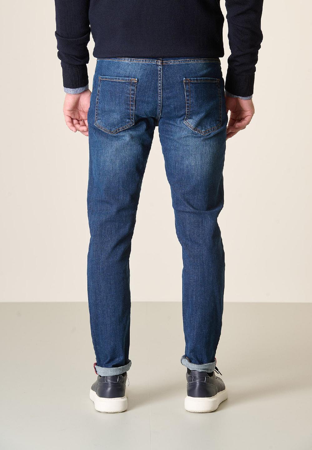 Angelico Jeans lavaggio scuro cotone stretch slim fit Promozione