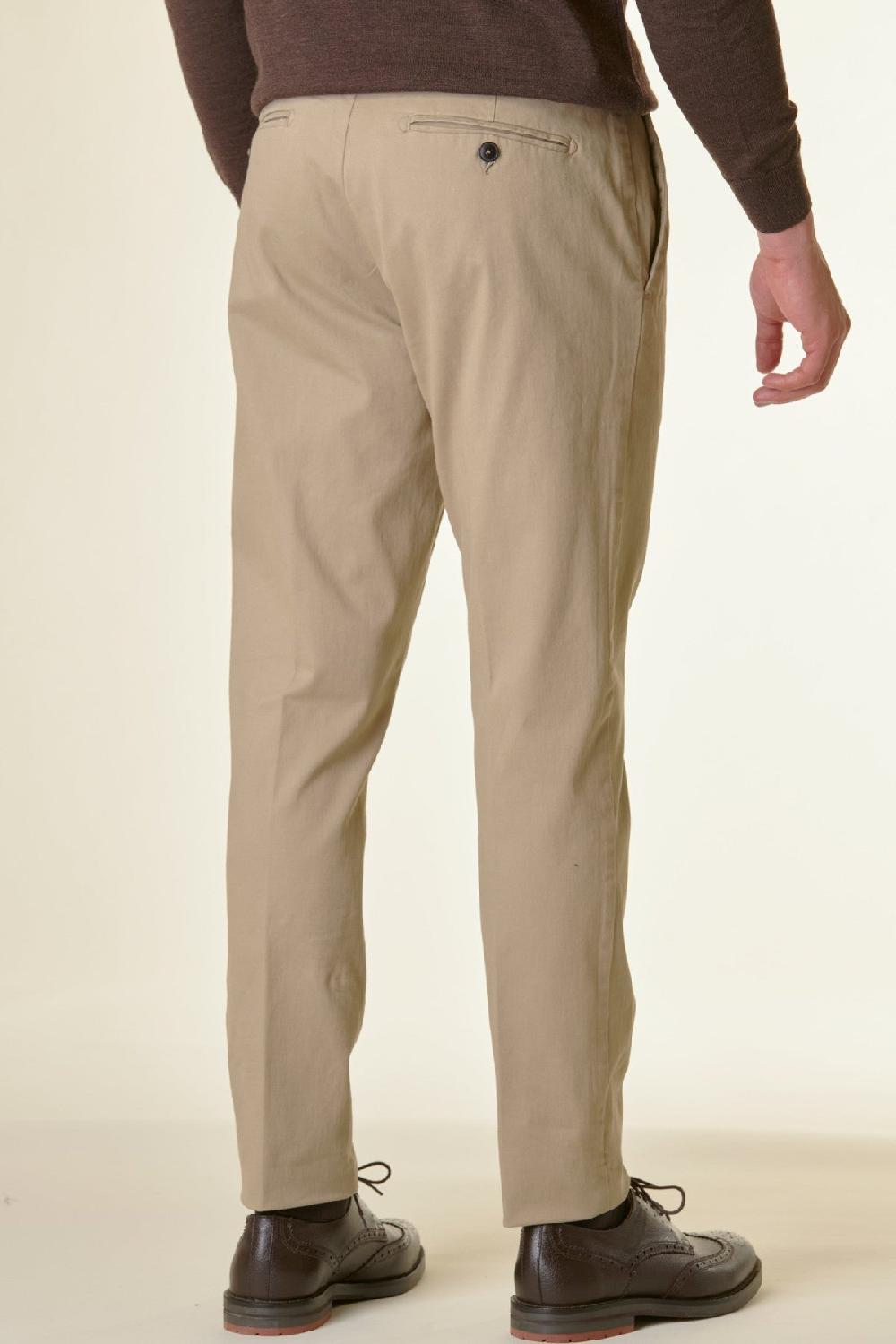 Angelico Pantalone sabbia twill stretch slim Spedizione Gratuita
