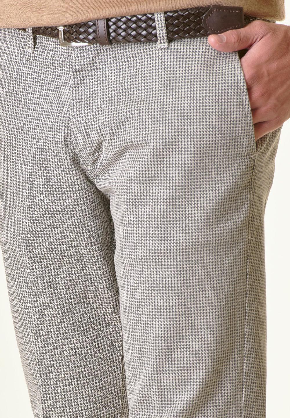 Angelico Pantalone gesso-nero piedpul regular Pezzi Unici