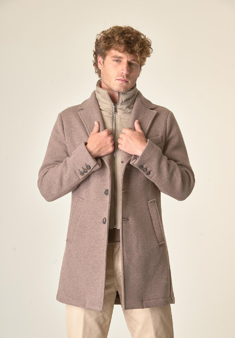 Angelico Cappotto nocciola sfoderato pettorina staccabile Acquista Ora
