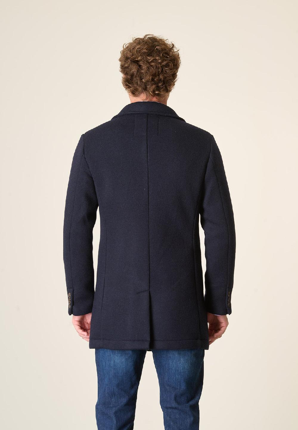 Angelico Cappotto blu sfoderato pettorina staccabile Negozio