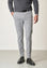 Angelico Pantalone grigio perla effetto lana cotone stretch slim fit Italy