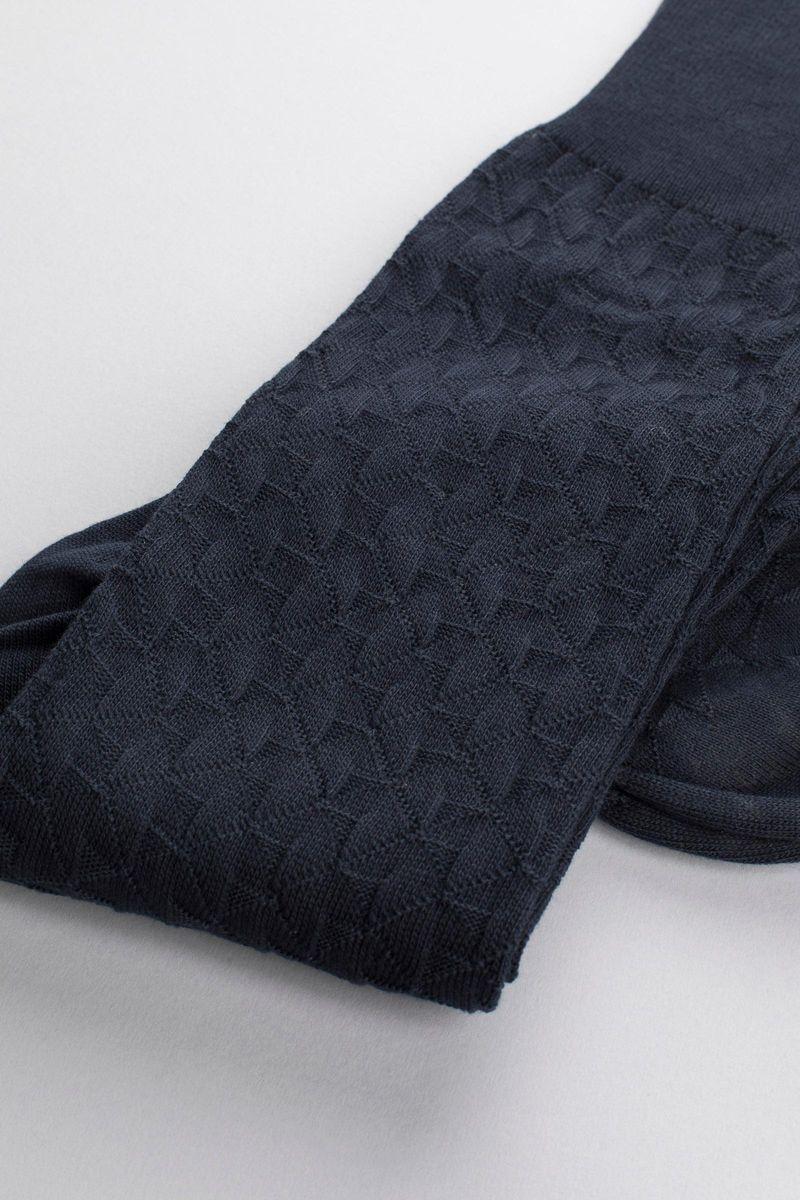 Angelico Calze blu jacquard losanghe 2025