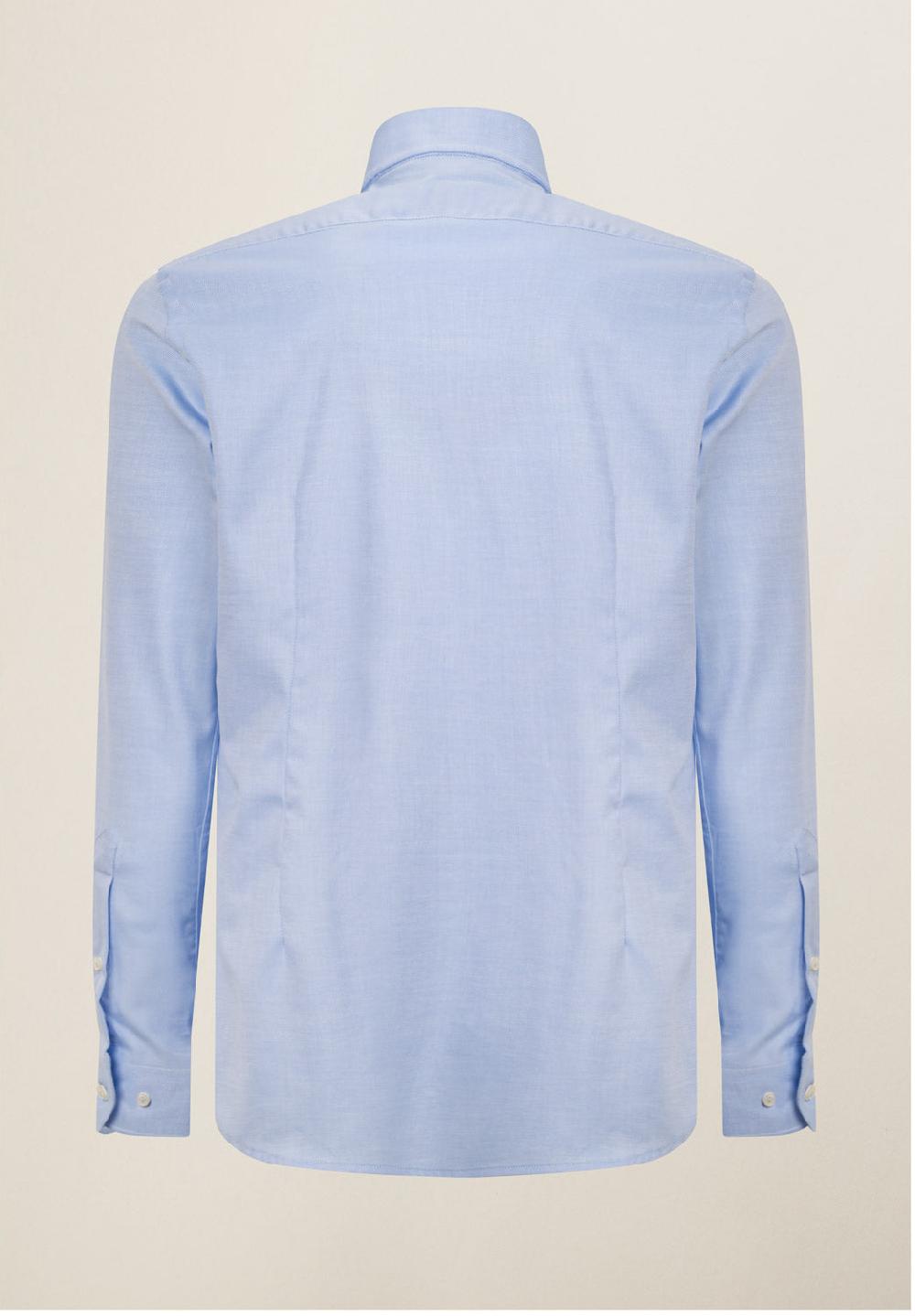 Angelico Camicia azzurra no-stiro cotone custom fit Promozione