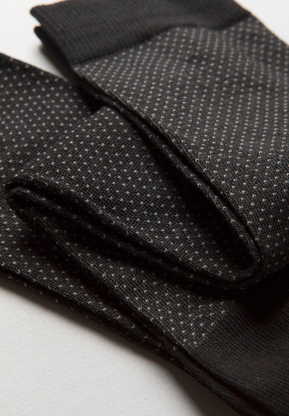 Angelico Calza nera jacquard pois grigi Fino Al -60%