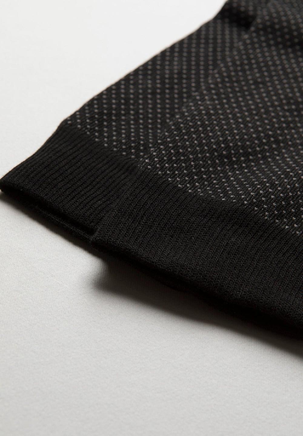 Angelico Calza nera jacquard pois grigi Fino Al -60%