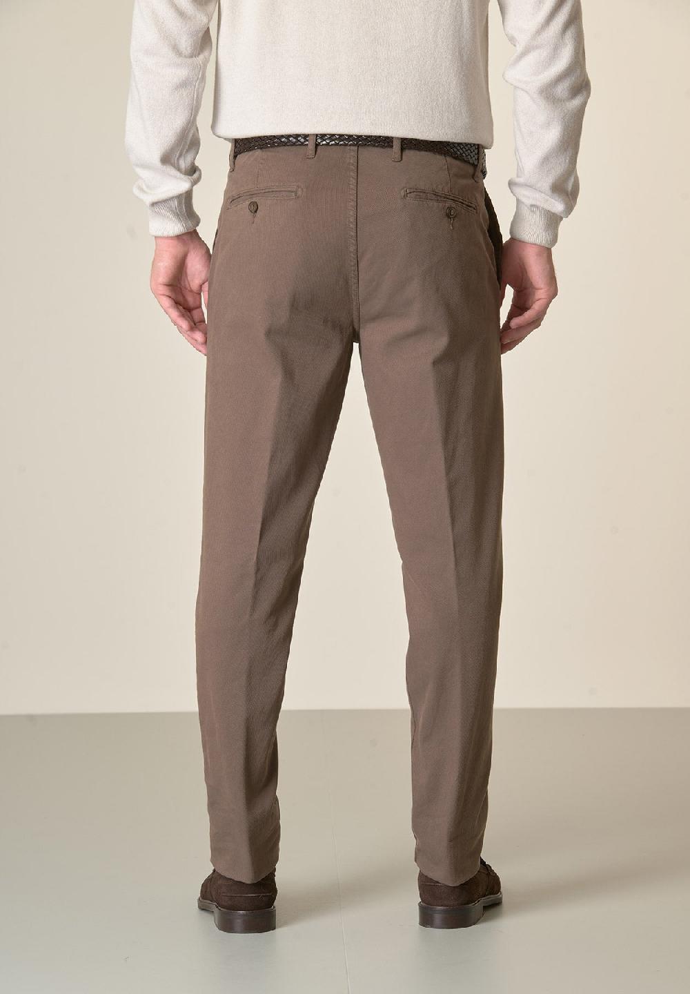 Angelico Pantalone fango tricotina cotone stretch regular fit Presa