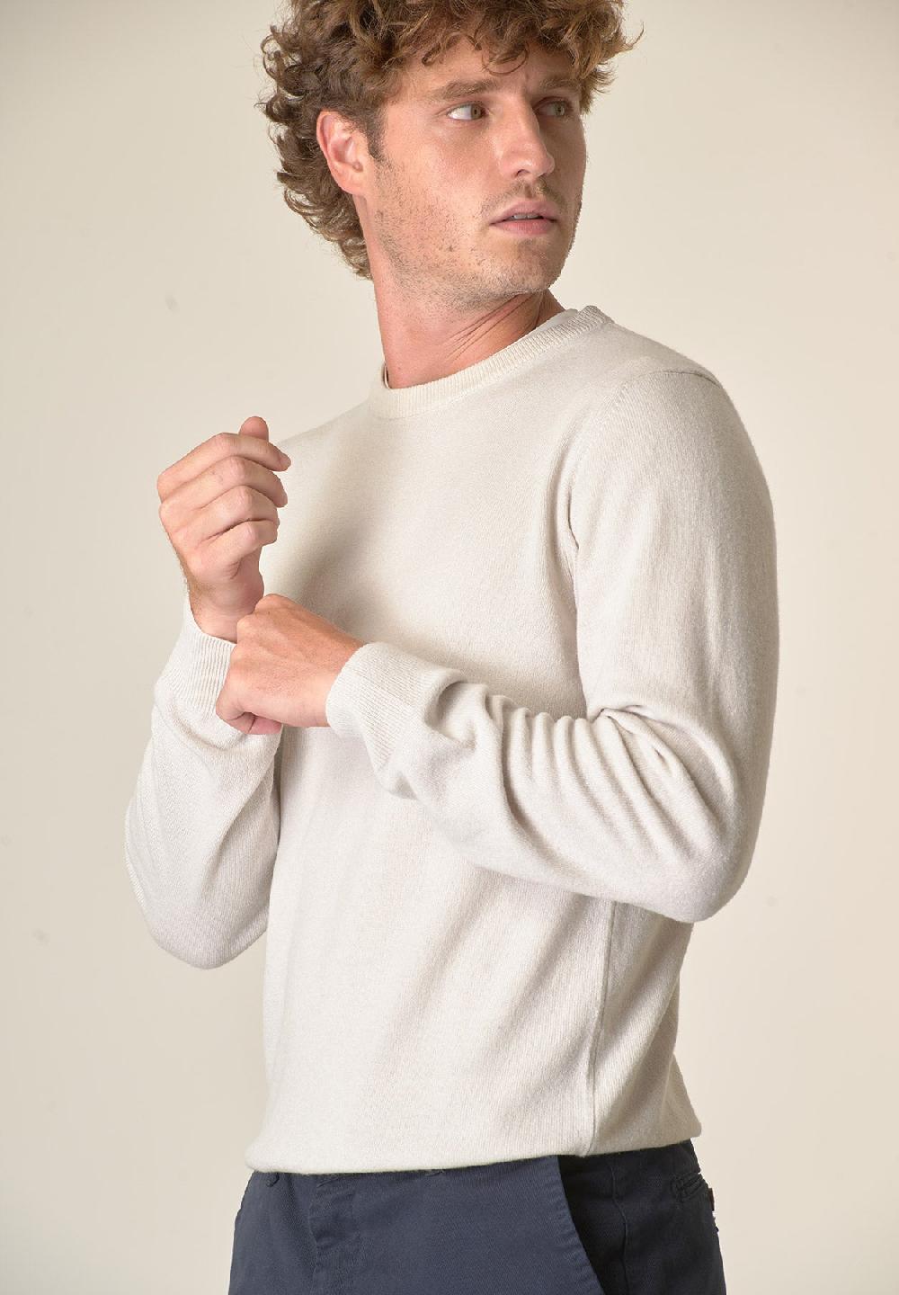 Angelico Girocollo grigio chiaro misto cashmere Economico