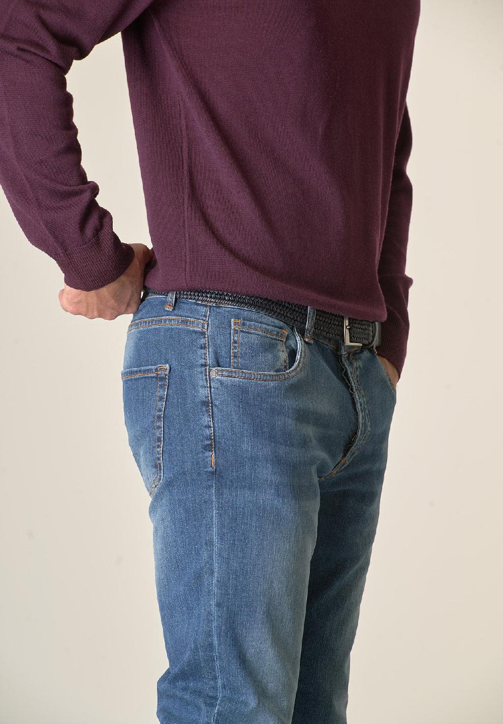 Angelico Jeans lavaggio medio cotone stretch slim fit Online