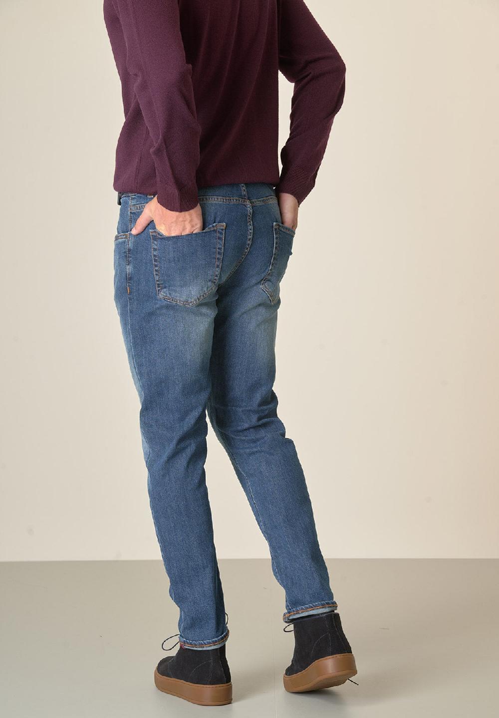 Angelico Jeans lavaggio medio cotone stretch slim fit Online