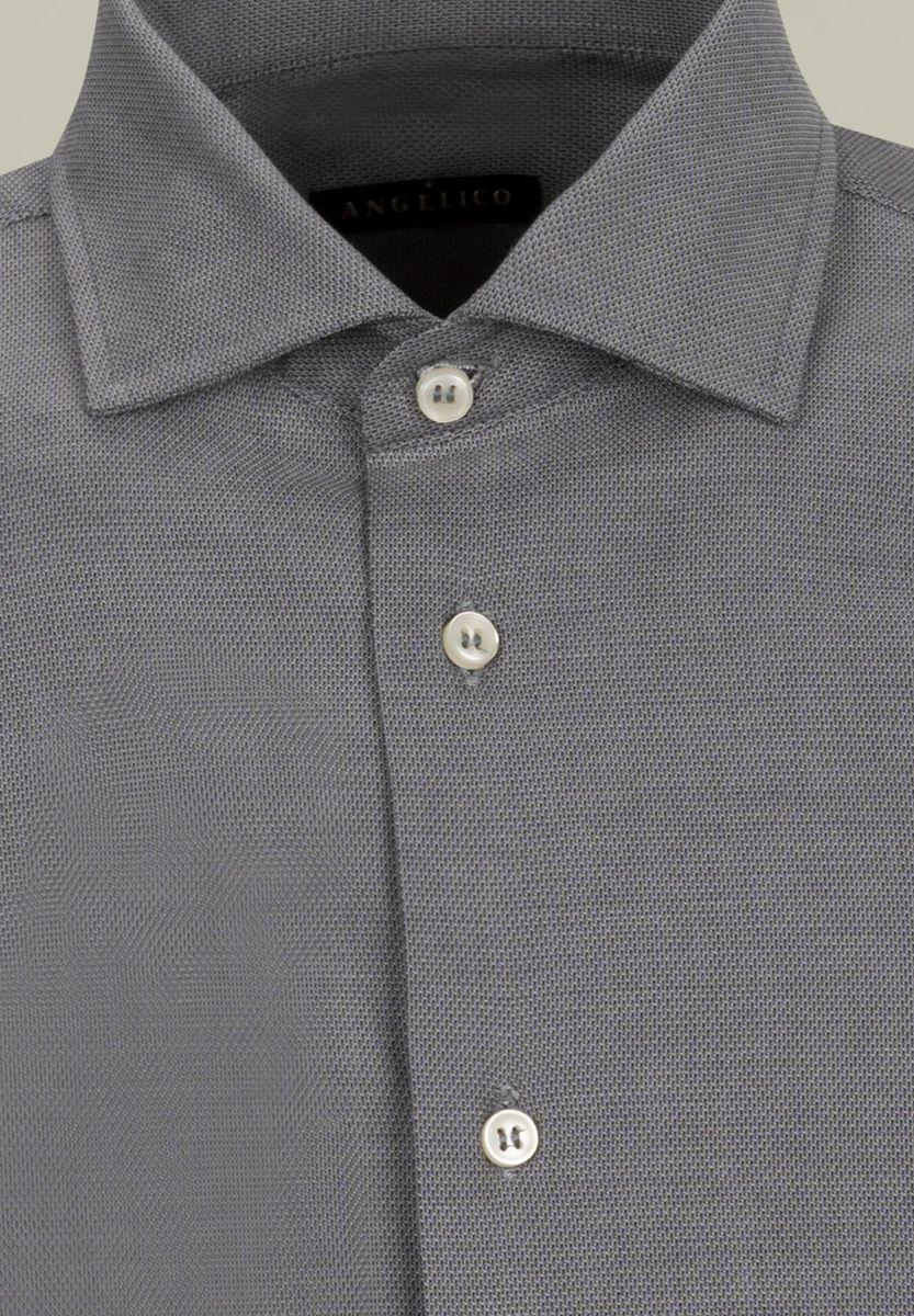 Angelico Camicia grigio scuro armatura slim Negozio