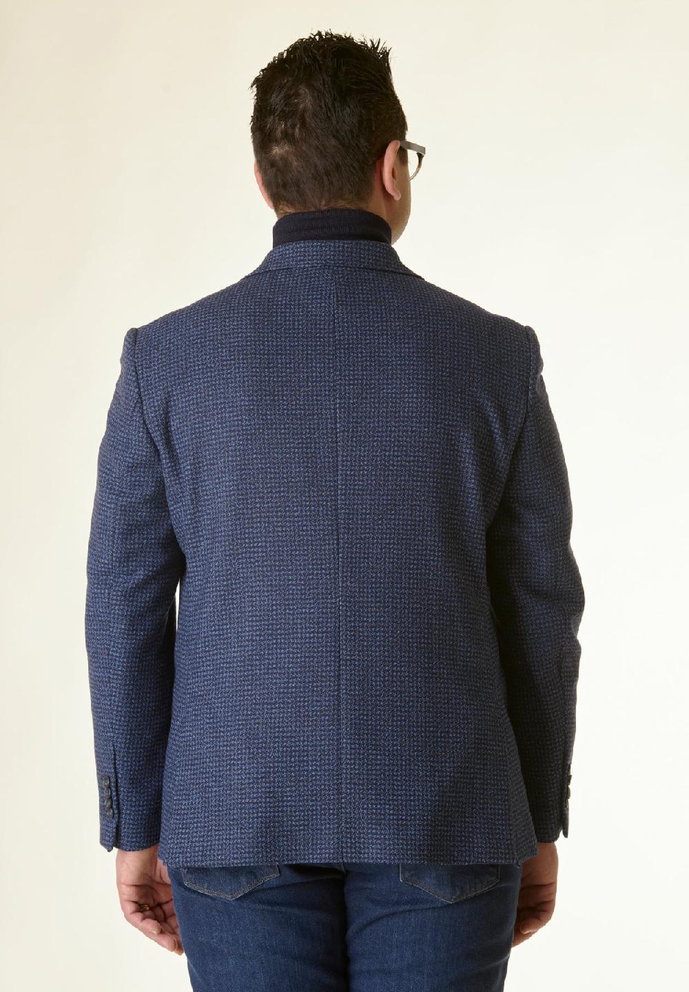 Angelico Giacca blu piedpul comfort fit corto Italia