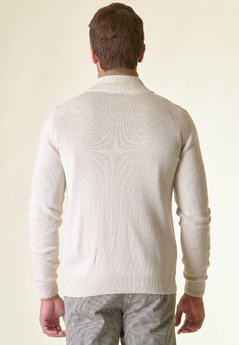 Angelico Giacca in maglia ecrù mano cashmere Consegna Veloce