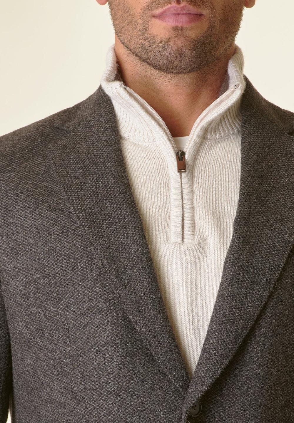 Angelico Giacca Moro tweed operata foderata custom Shopping Online