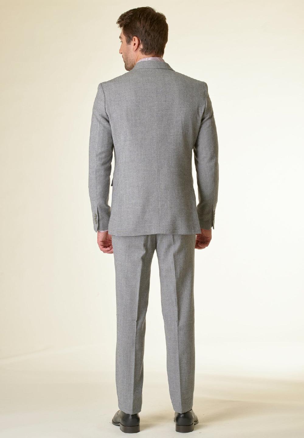Angelico Abito grigio microdisegno lana stretch custom fit Convenienza