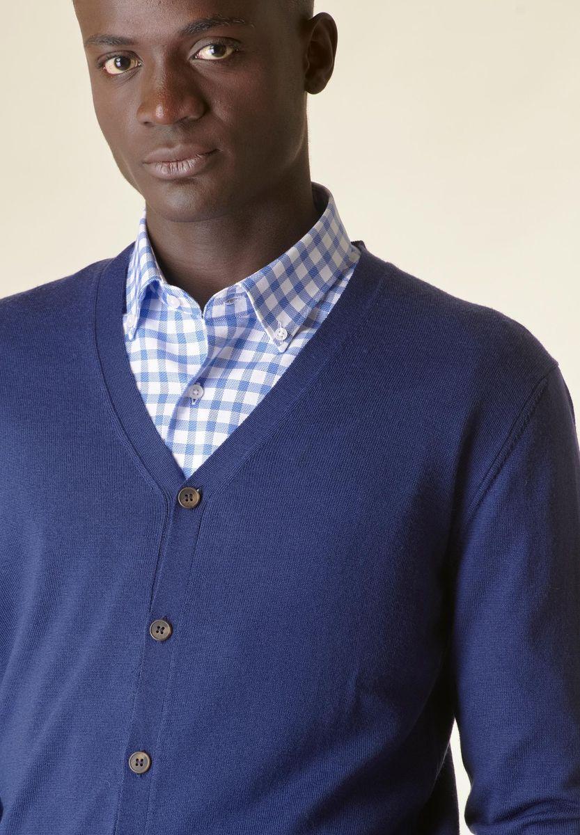 Angelico Cardigan avio bottoni merino Lana Gatto Economico