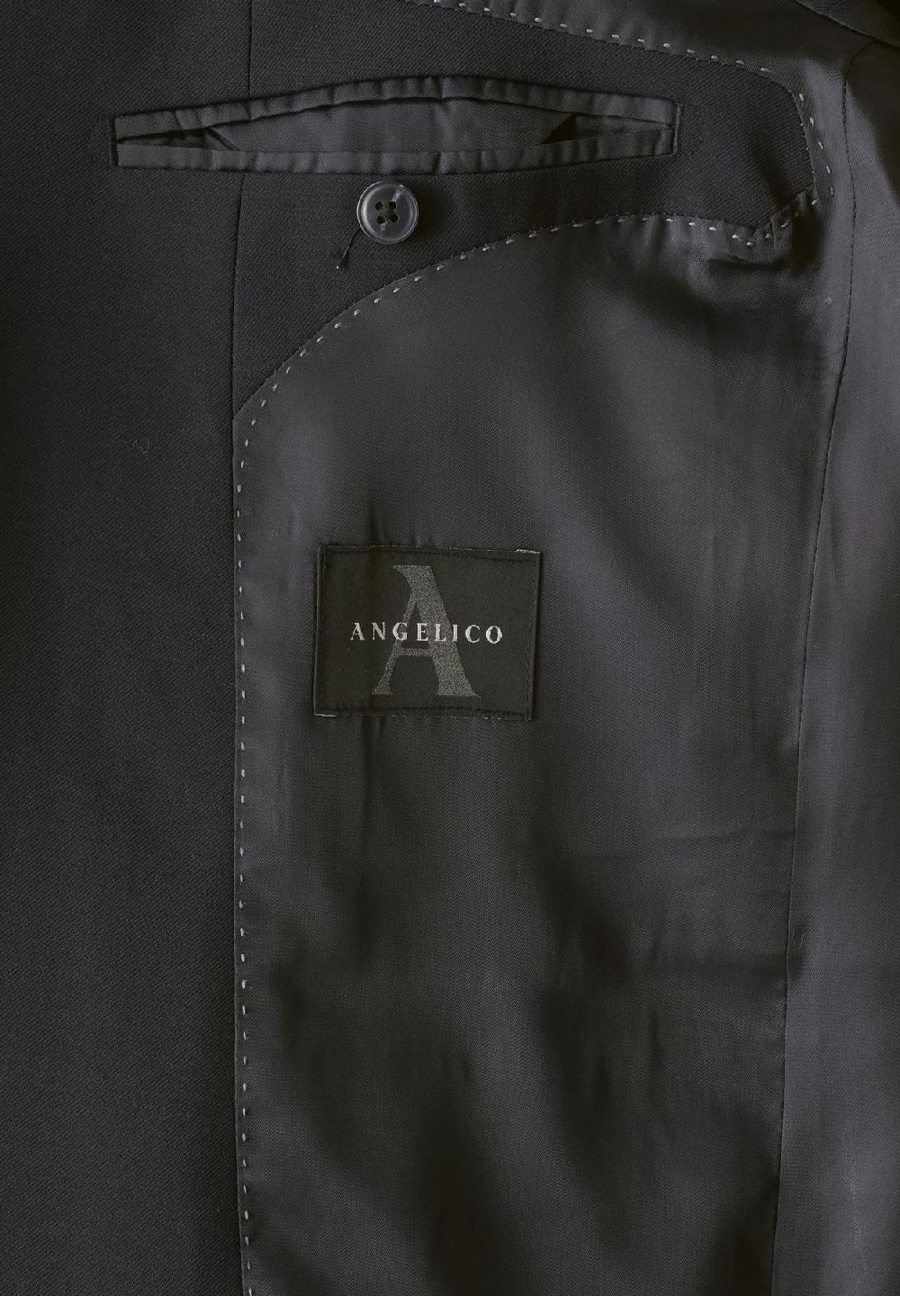 Angelico Abito blu scuro saglia di lana comfort fit corto Outlet