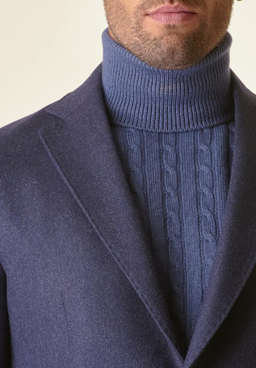 Angelico Giacca blu sfoderata lana-cashmere Custom Offerta esclusiva