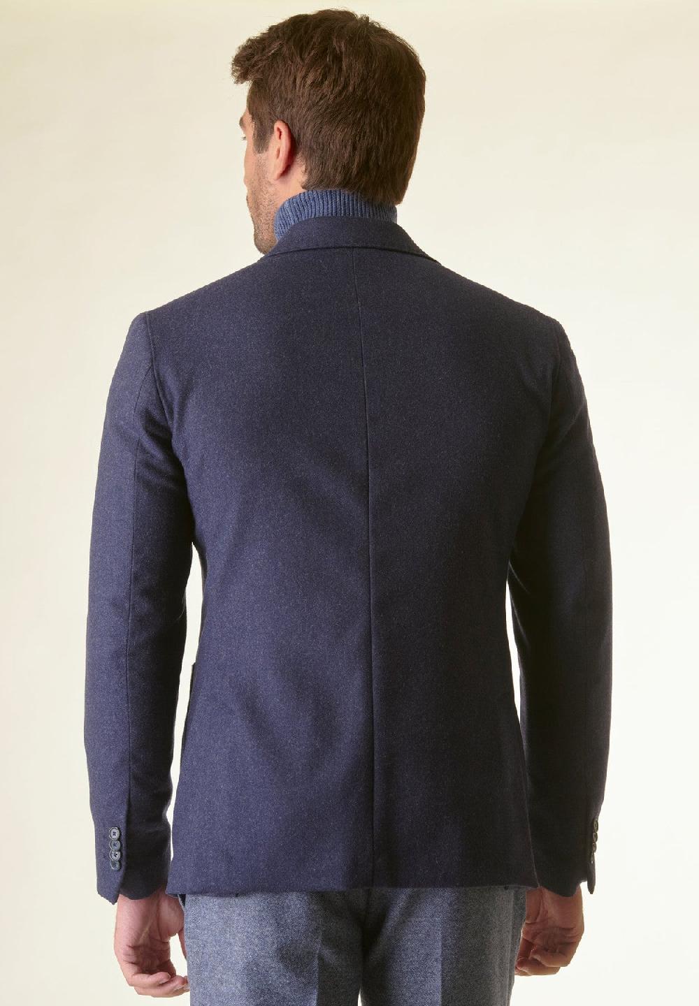 Angelico Giacca blu sfoderata lana-cashmere Custom Offerta esclusiva