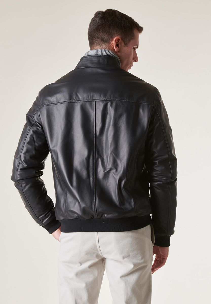 Angelico Bomber nero nappa Offerte
