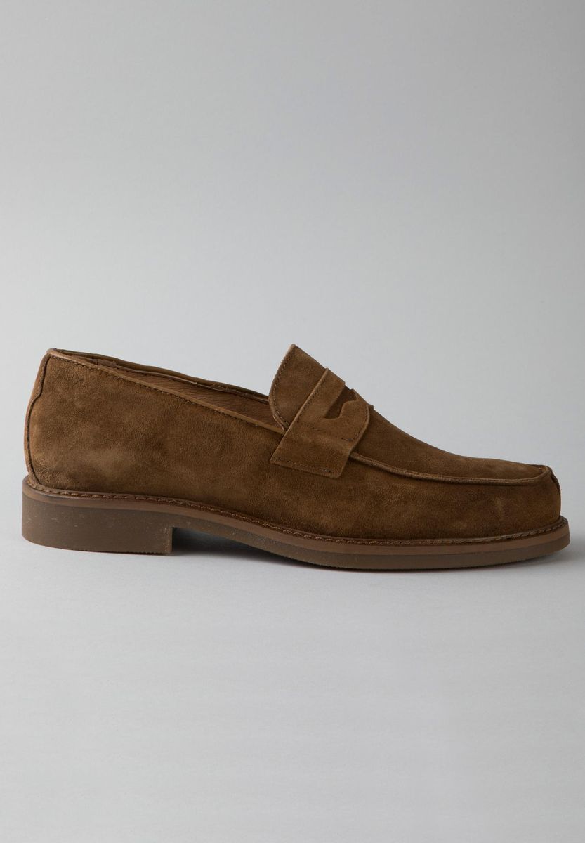 Angelico Mocassino tabacco scamosciato suola gomma Hotsell