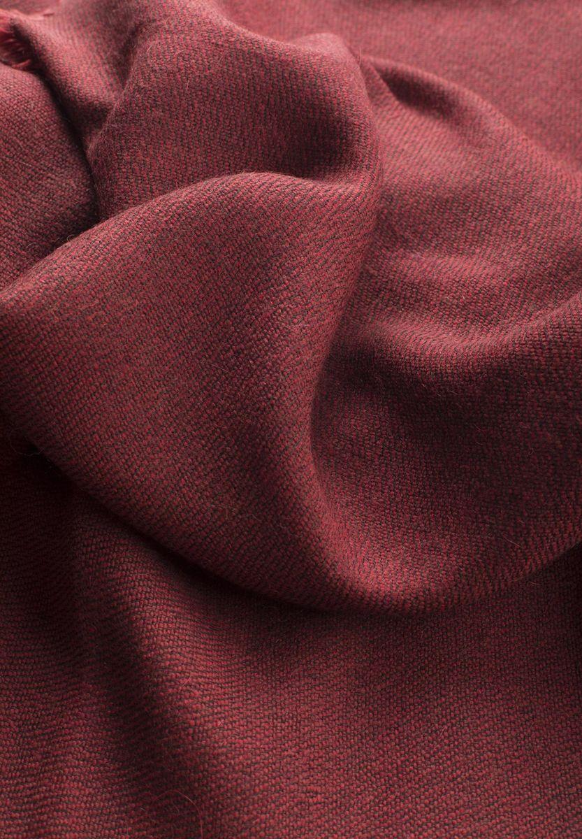 Angelico Sciarpa rosso scuro con frange nere Vendite Flash