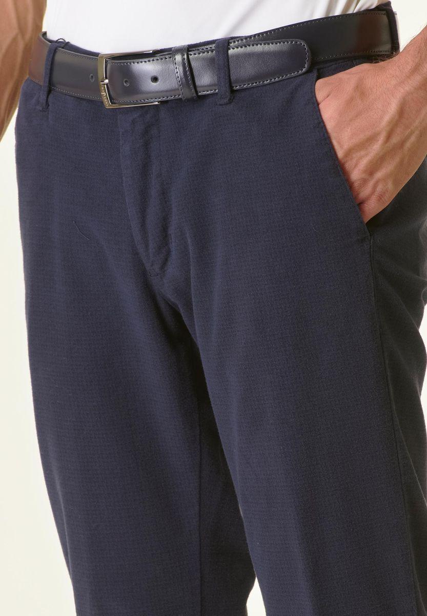 Angelico Pantalone blu pied poule fustagno slim Italy