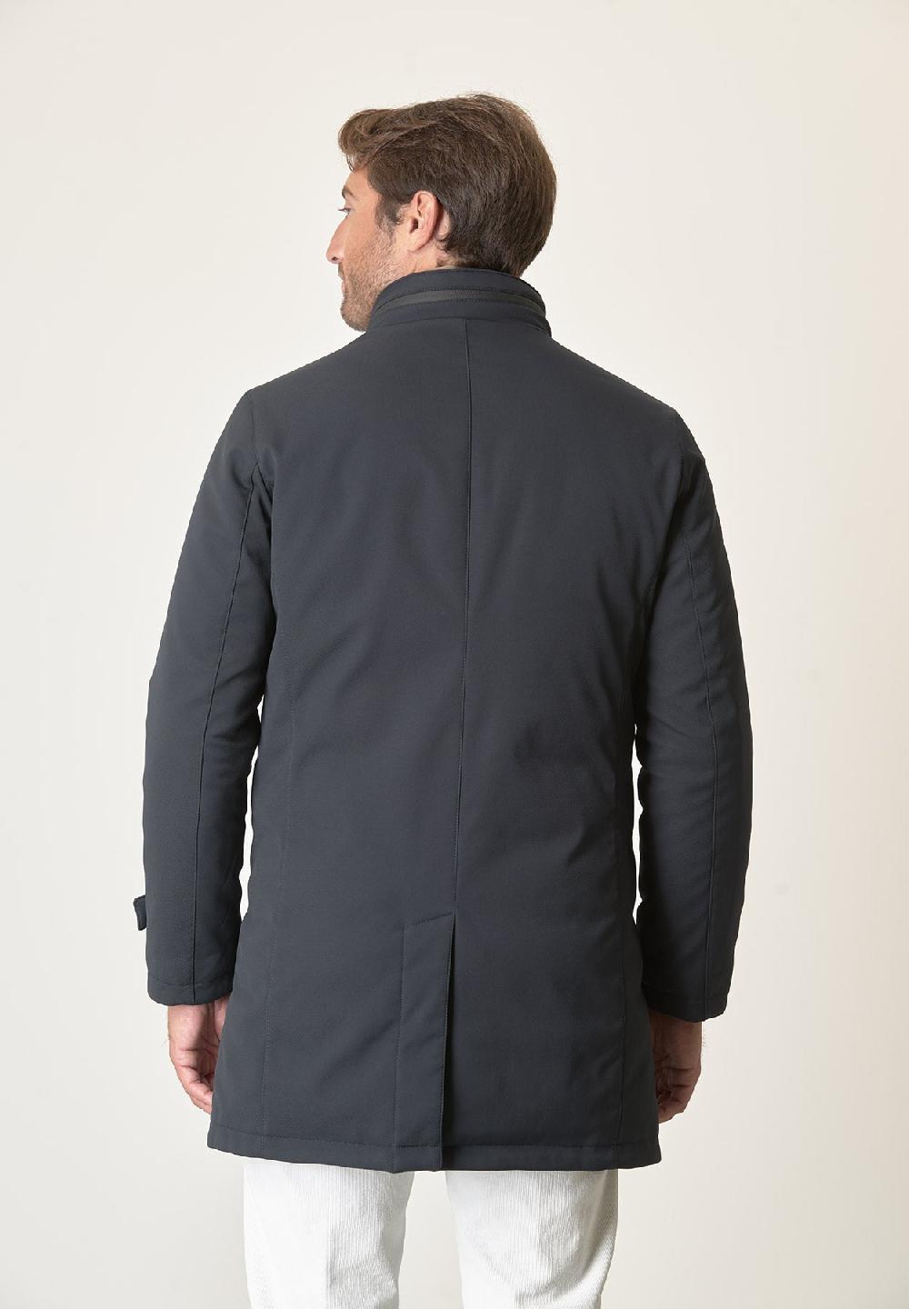 Angelico Cappotto tecnico blu trama leggera impermeabile Qualità