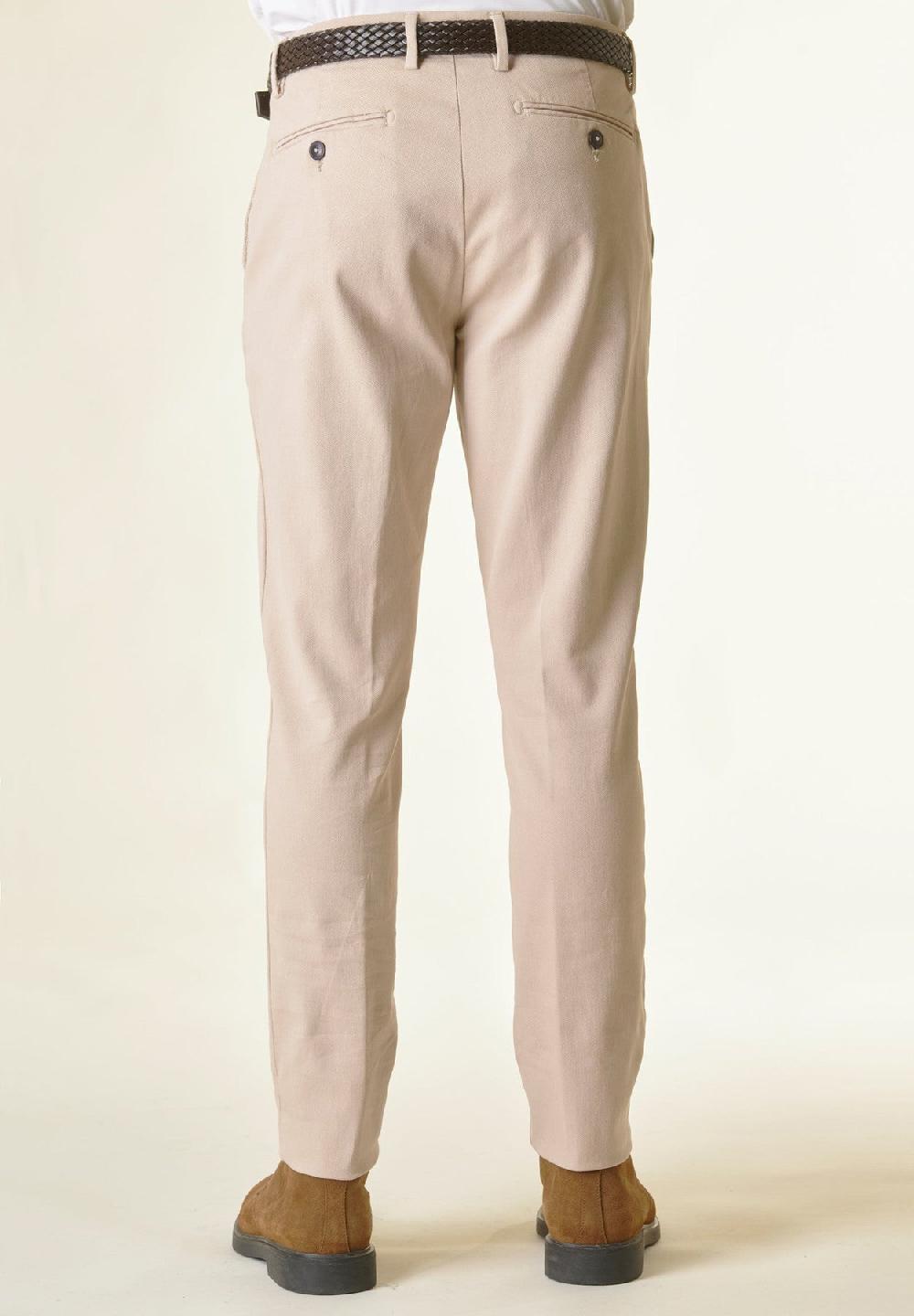 Angelico Pantalone beige armatura cotone slim Pezzi Unici