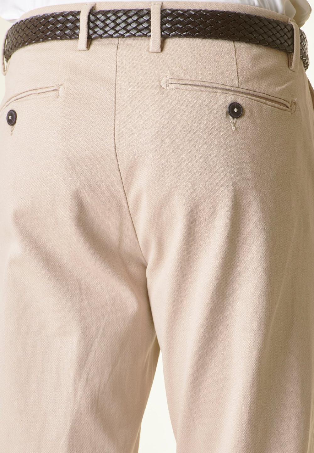 Angelico Pantalone beige armatura cotone slim Pezzi Unici