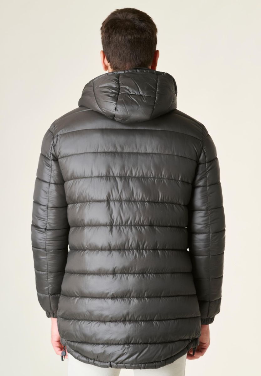 Angelico Giaccone fango lungo trapuntato cappuccio anorak Negozi Online