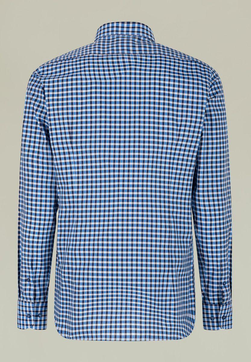 Angelico Camicia azzurro-blu quadretto BD slim Promozione Limitata