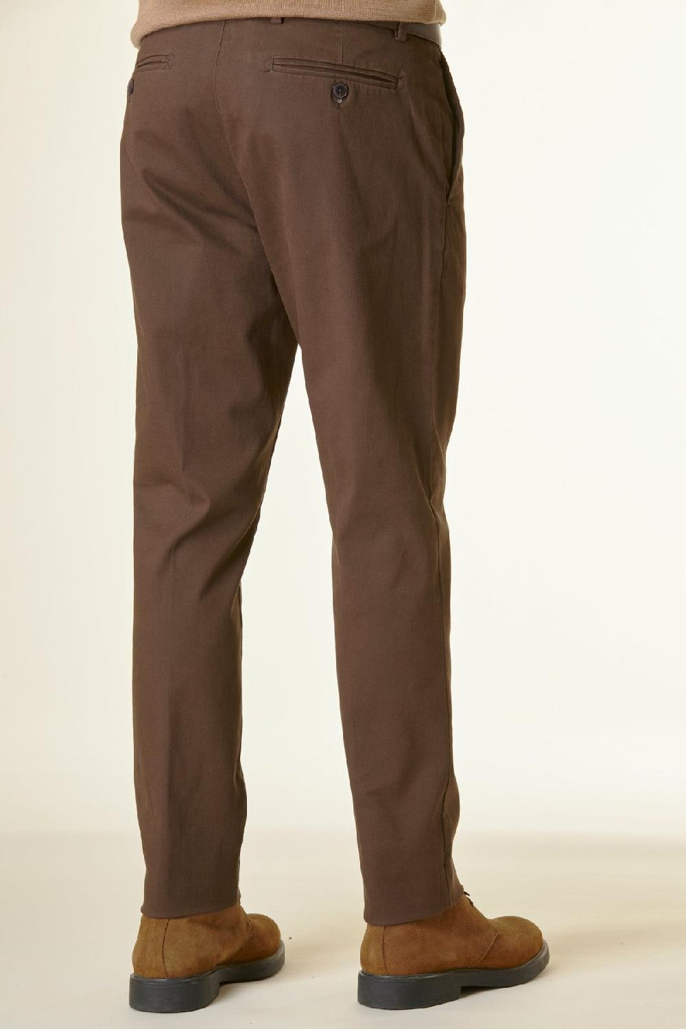 Angelico Pantalone moro twill stretch slim Affare Del Giorno