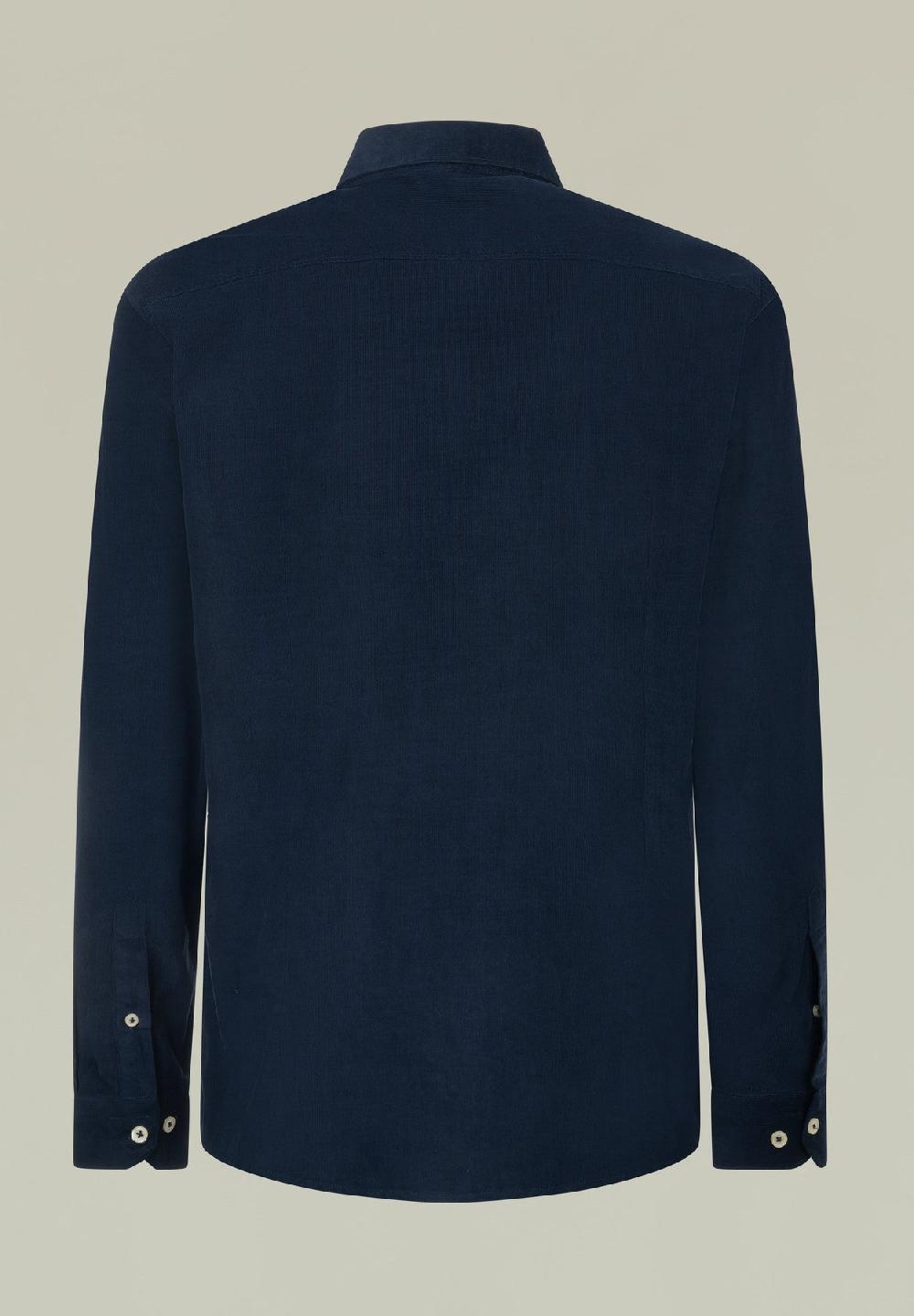Angelico Camicia blu velluto Presa