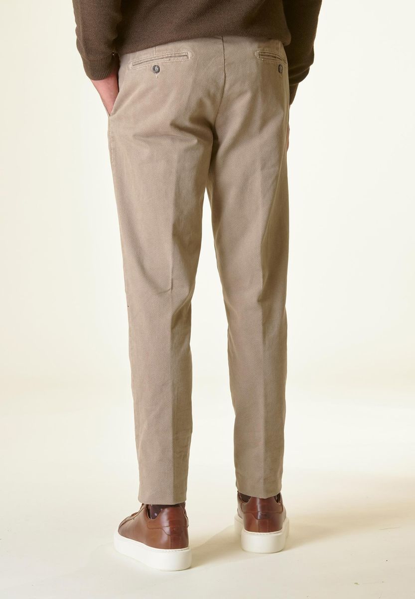 Angelico Pantalone mastice cotone micro-stampa regular Economico