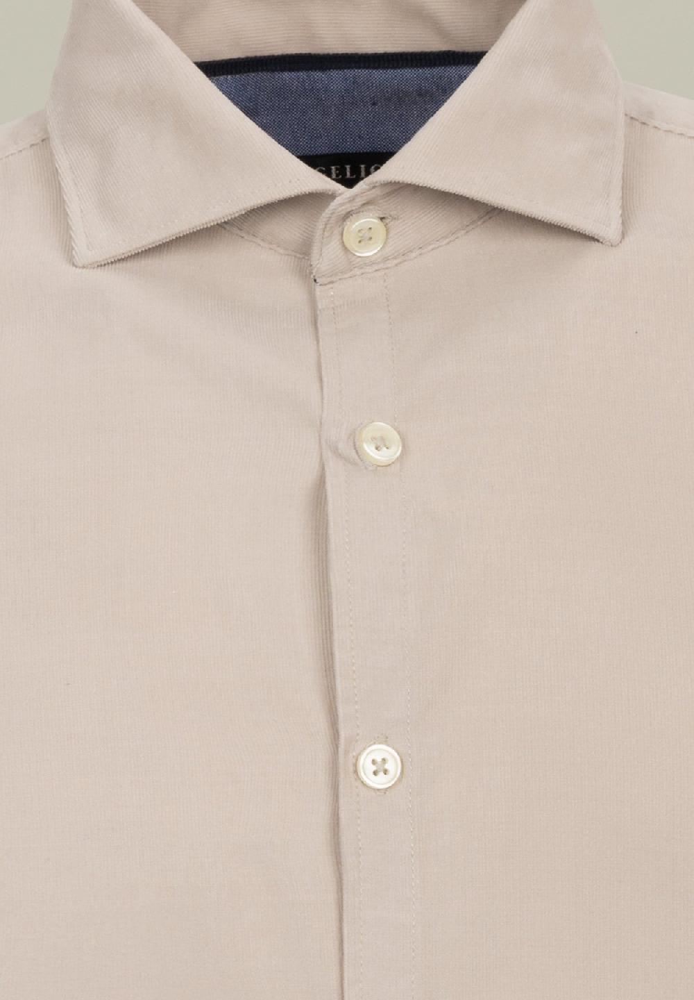 Angelico Camicia beige velluto Vendita Economica