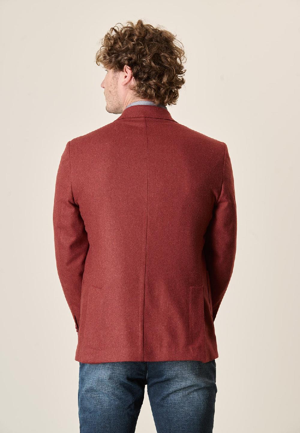 Angelico Giacca mattone misto lana decostruita custom fit Spedizione Gratuita
