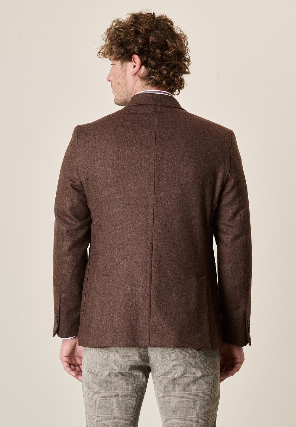 Angelico Giacca marrone misto lana decostruita custom fit Pezzi Unici