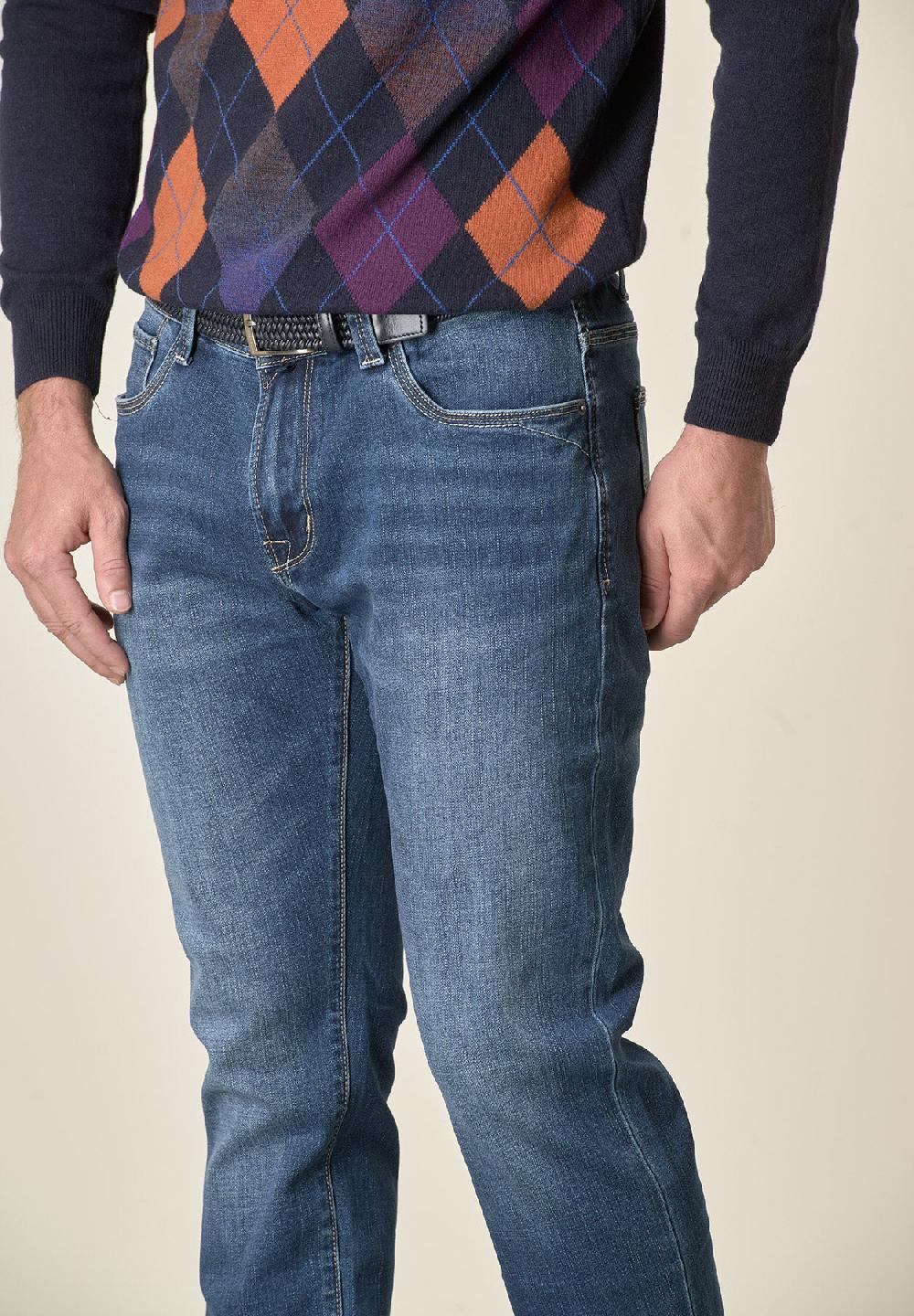 Angelico Jeans medio 5 Tasche cotone stretch slim fit Offerta