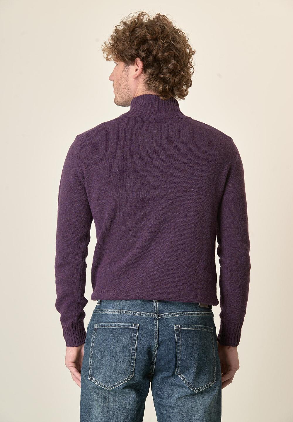 Angelico Lupetto viola misto lana Outlet