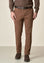 Angelico Pantalone marrone Galles cotone stretch regular fit Vendite Flash