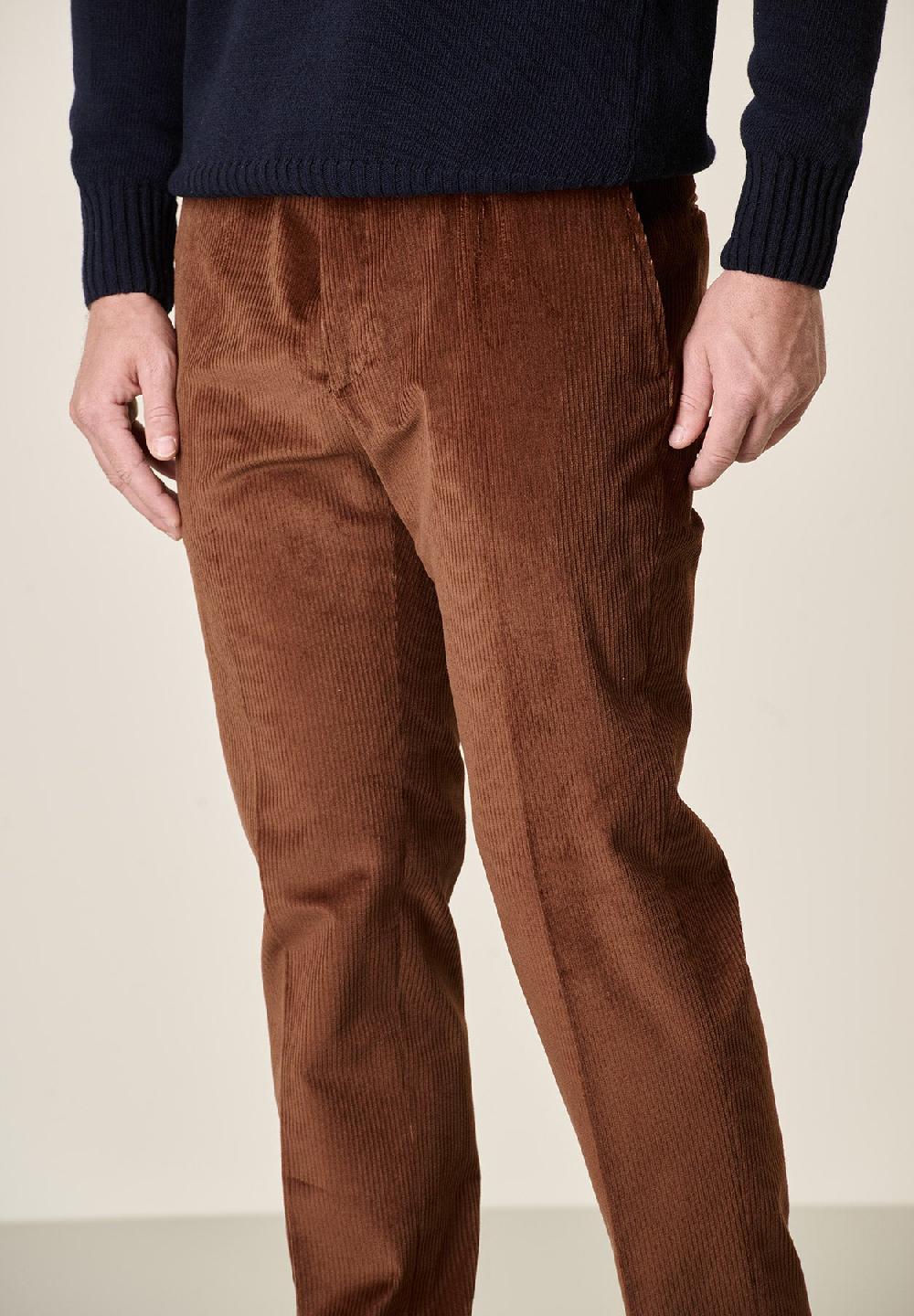 Angelico Pantalone moro velluto coste larghe custom fit Negozio