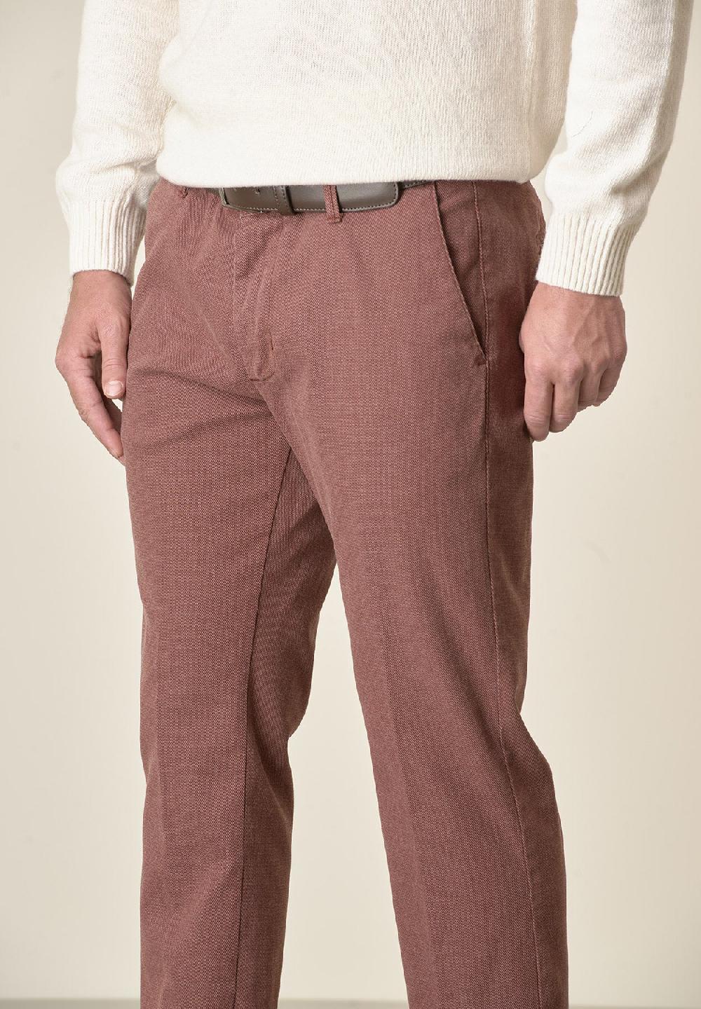 Angelico Pantalone mattone armatura cotone stretch slim fit 2025
