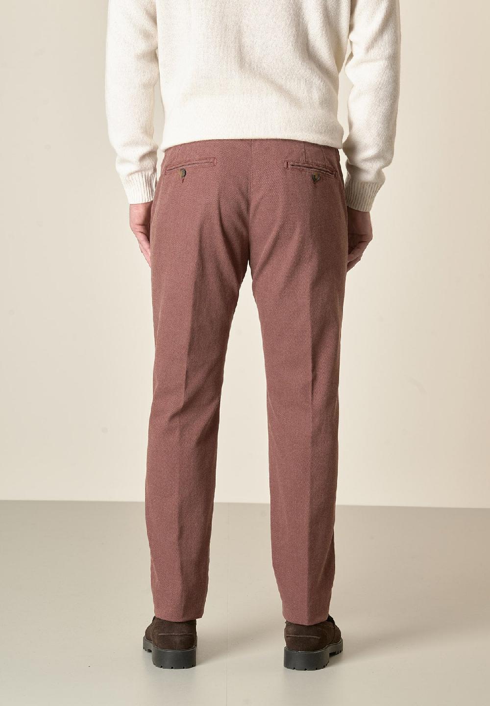 Angelico Pantalone mattone armatura cotone stretch slim fit 2025